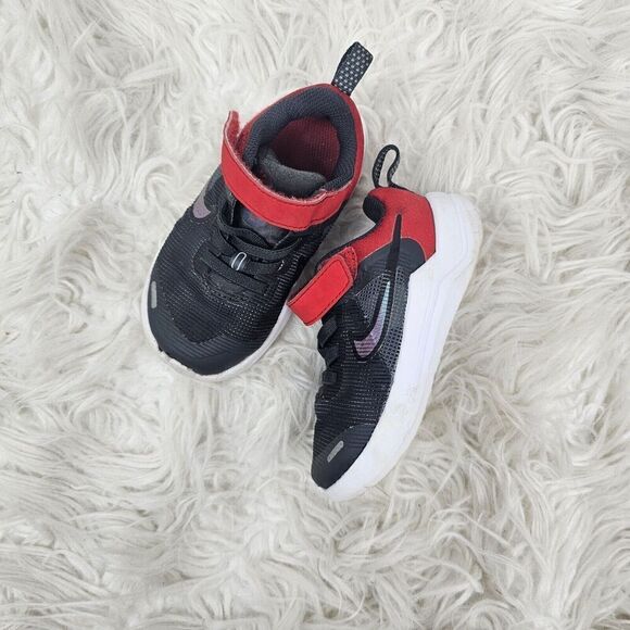 Nike Toddler Boy Anthracite, Smoke Grey (Red) Downshifter 12 NN Sneaker US 6C - Picture 2 of 7